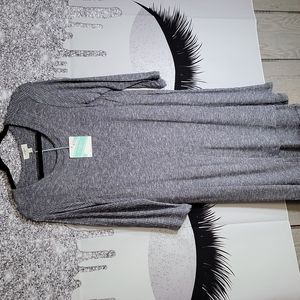 Womens 3/4 sleeve knit midi dress